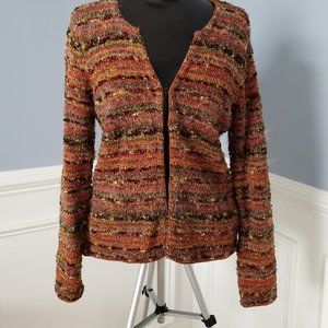Talbots Textured Metallic Knit Cardigan